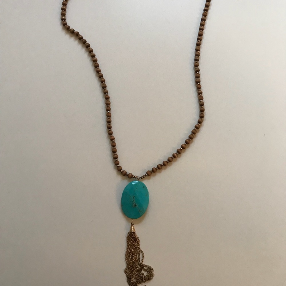 turquoise and brown necklace